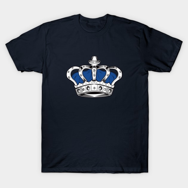 Crown - Blue T-Shirt by adamzworld